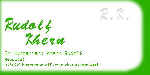 rudolf khern business card